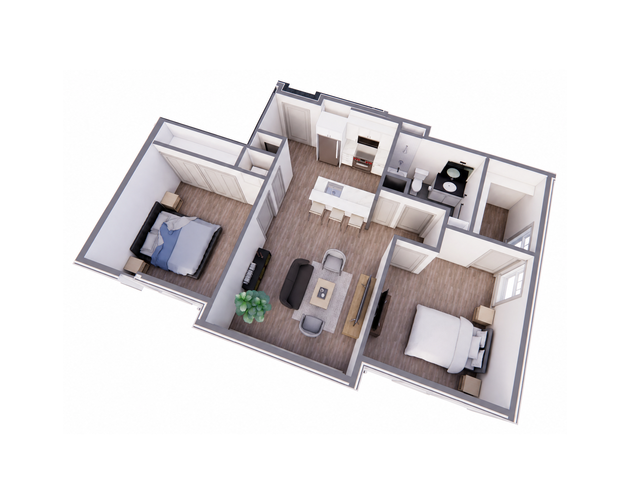 The Classic authentic 3D architectural layout